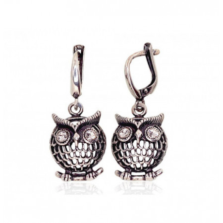 Sudraba auskari ar 'angļu'...