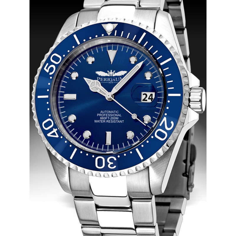 Perigaum P-1308-SS-BL laikrodis