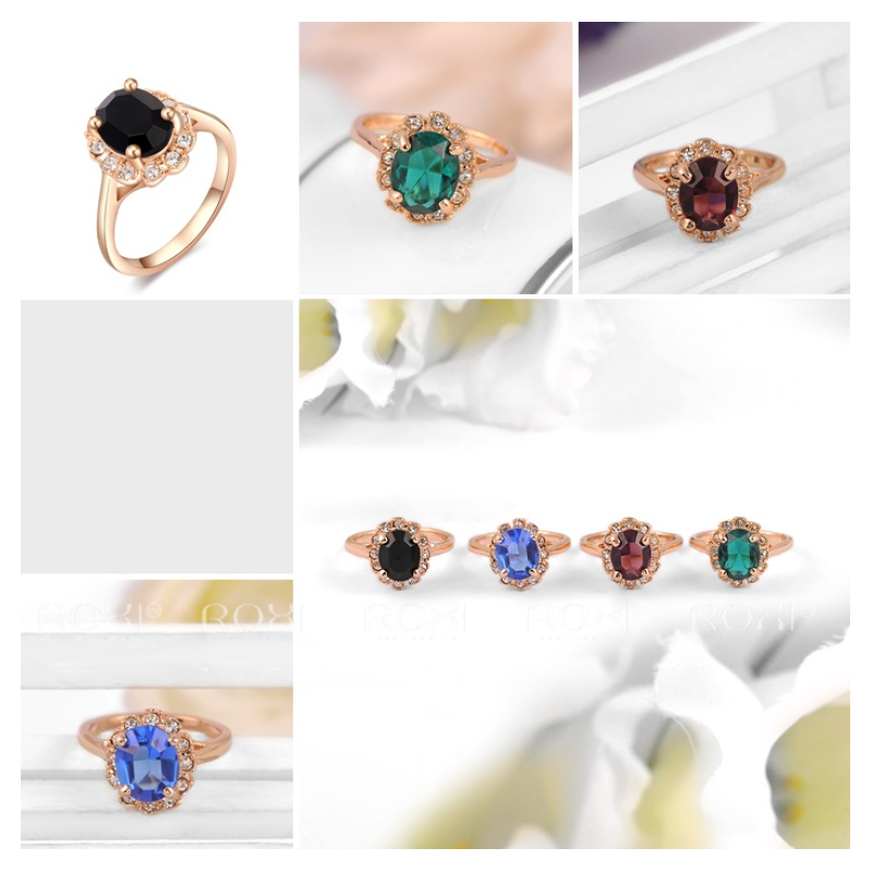 „SWAROSKI ELEMENTS“ PAAUKSUOTAS ŽIEDAS „KARATAS“, (17) DYDIS