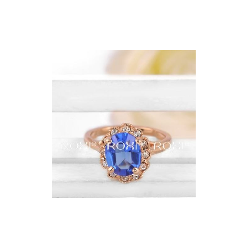 ŽIEDAS SU AUSTRIŠKO STIKLO KRISTALAIS „KARATAS“, (17) DYDIS, 18K PAAUKSAVIMAS