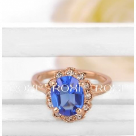 ŽIEDAS SU AUSTRIŠKO STIKLO KRISTALAIS „KARATAS“, (17) DYDIS, 18K PAAUKSAVIMAS